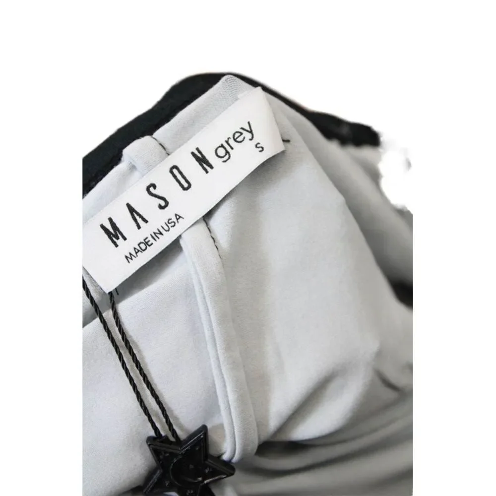Mason Grey Womens Star Print Long Sleeve Sleepwear One Piece Black Size S